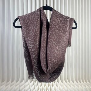 Talbots Brown Leopard Print Scarf